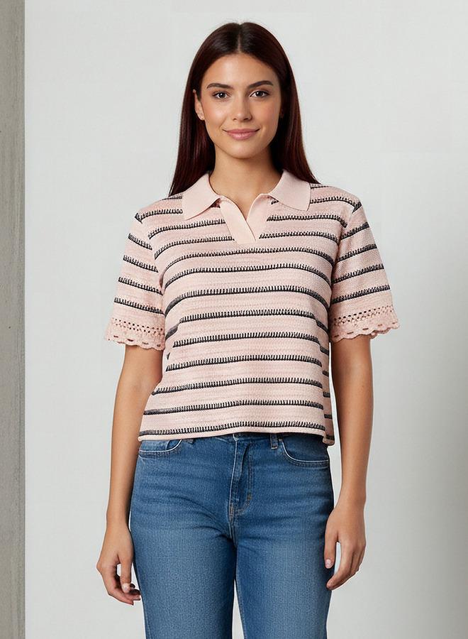 Lee Cooper Regular Fit T-shirt with Stripes - Image 1